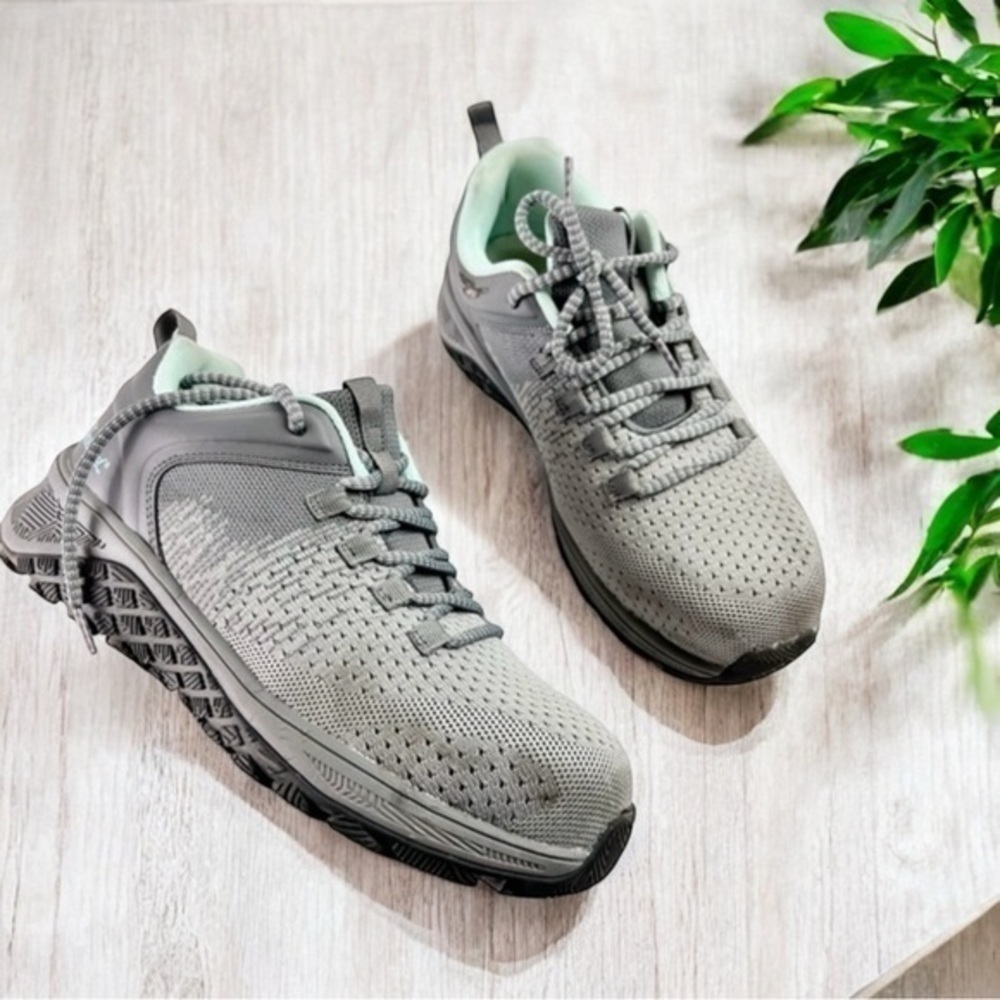 Thorogood Shoes Womens 8.5 Ast Low Grey Blue Safety Shoes Lace Up